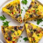 Vegetable Mushroom and Bell Pepper Frittata Recipe