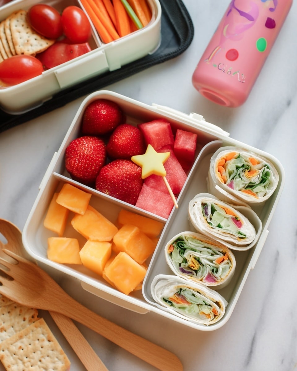The image shows nine pinwheel wraps placed on a wooden board. Each wrap is sliced into a spiral shape, revealing multiple layers inside. The outer layer is a soft, pale beige flatbread, rolled tightly around creamy white cheese or spread. Inside, thin strips of green leafy vegetables, bright orange shredded carrots, and small bits of red and green bell pepper are visible, creating a colorful mix with the creamy layer. The textures look soft and fresh, with the vegetables adding a crisp feel inside the smooth spread. photo taken with an iphone --ar 4:5 --v 7