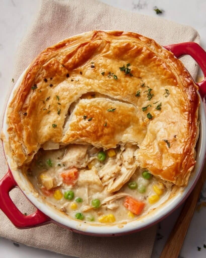 Individual Chicken Pot Pie in the Air Fryer Recipe