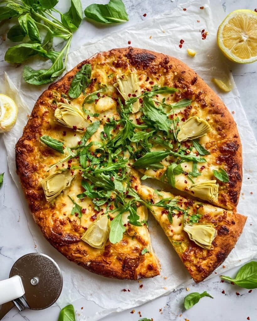 Lemon Artichoke Arugula Pizza Recipe
