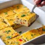 Make-Ahead Southwest Breakfast Casserole with Peppers and Onions Recipe