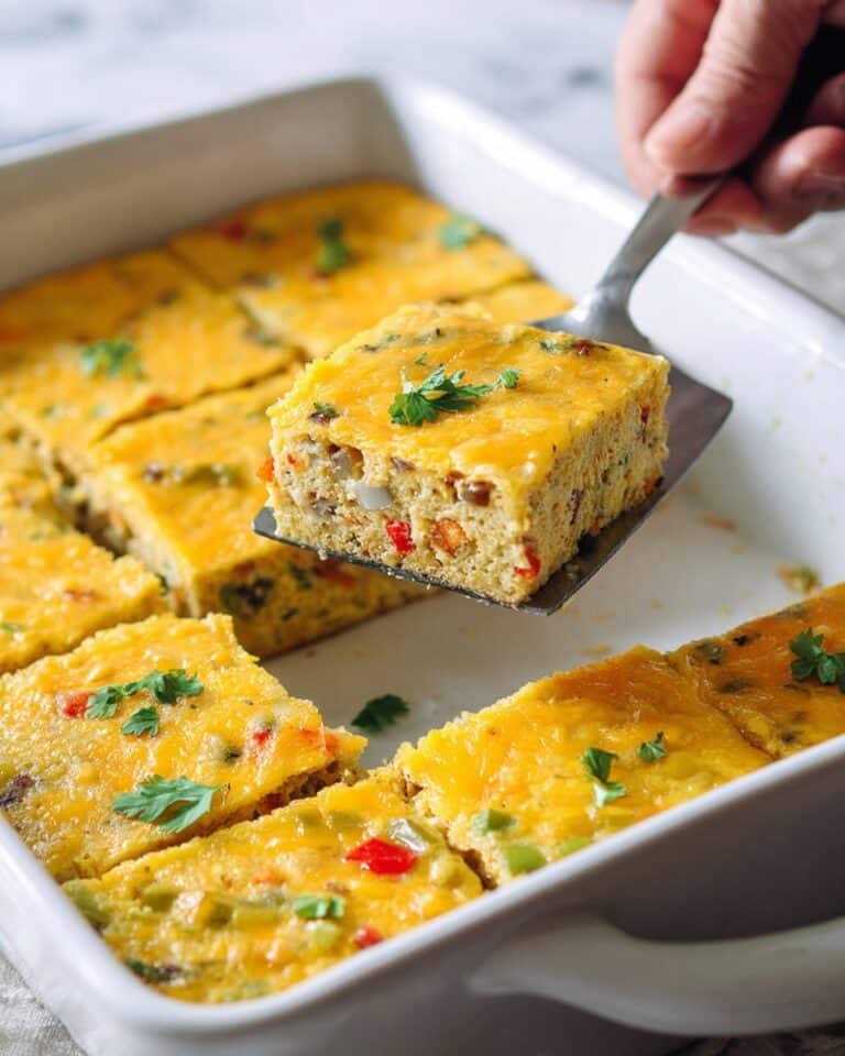 Make-Ahead Southwest Breakfast Casserole with Peppers and Onions Recipe