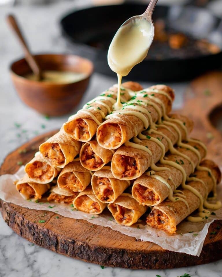 Buffalo Chickpea Taquitos (Baked or Air-Fried) Recipe