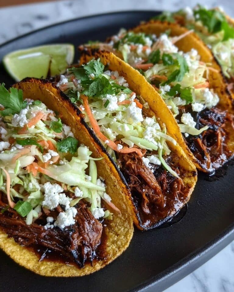 Flavorful Korean Beef Tacos with Gochujang Slaw in Crockpot Recipe
