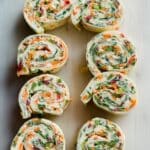 Vegetable Cream Cheese Tortilla Roll Ups Recipe