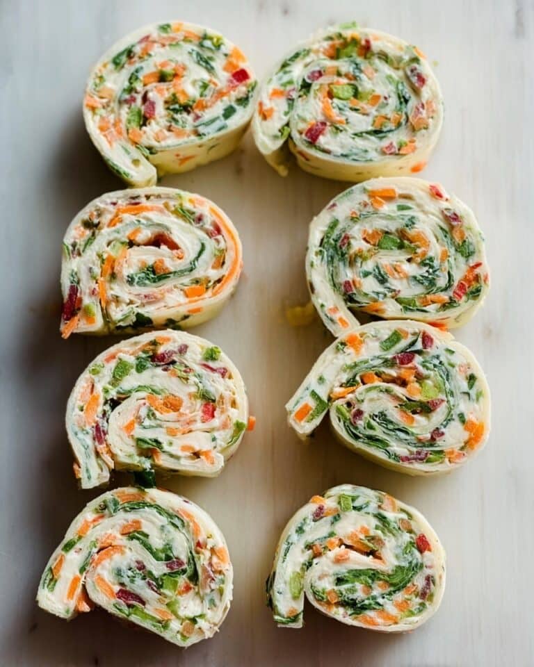 Vegetable Cream Cheese Tortilla Roll Ups Recipe