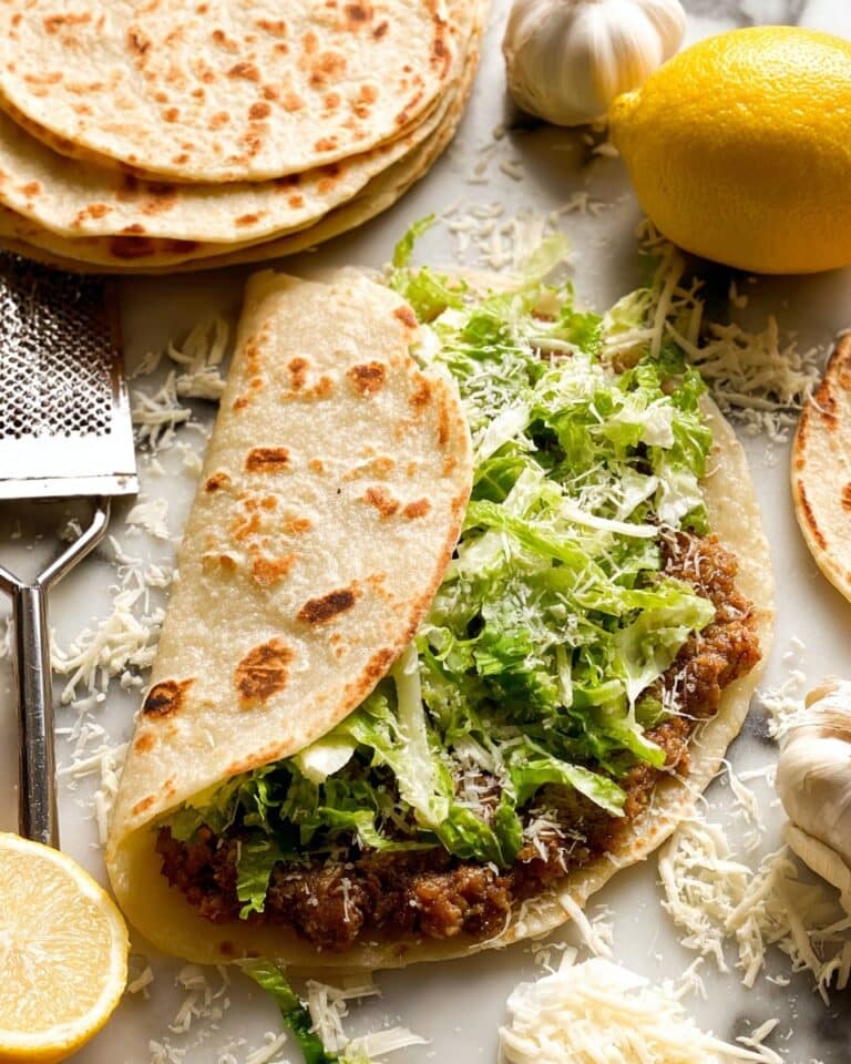 Chicken Caesar Smash Tacos (Ground Chicken) Recipe