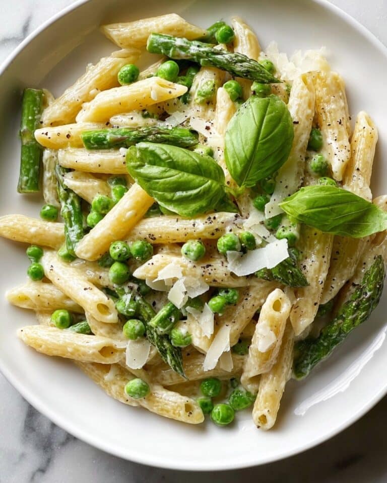 Garlic Parmesan Spring Vegetable Pasta Recipe