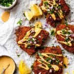 Pretzel Crusted Chicken with Cheddar-Mustard Sauce Recipe
