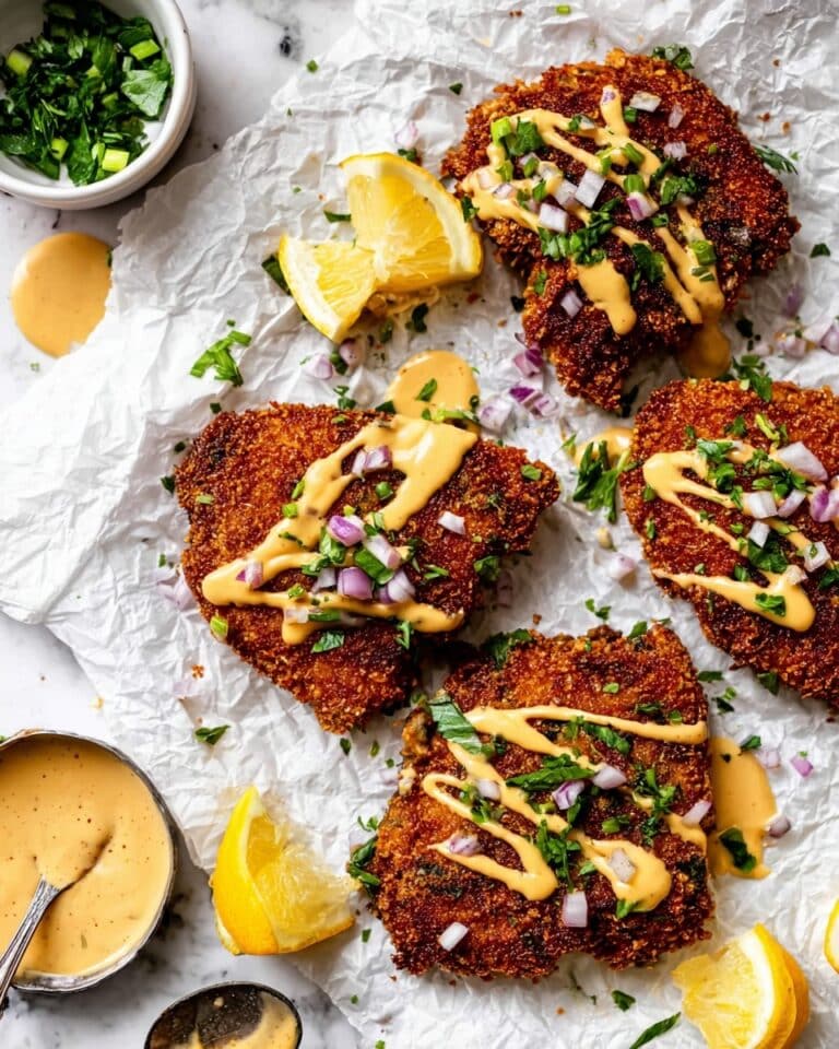 Pretzel Crusted Chicken with Cheddar-Mustard Sauce Recipe