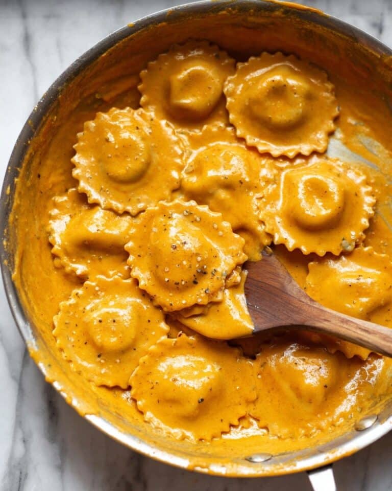 20 Minute Creamy Pumpkin Ravioli Recipe