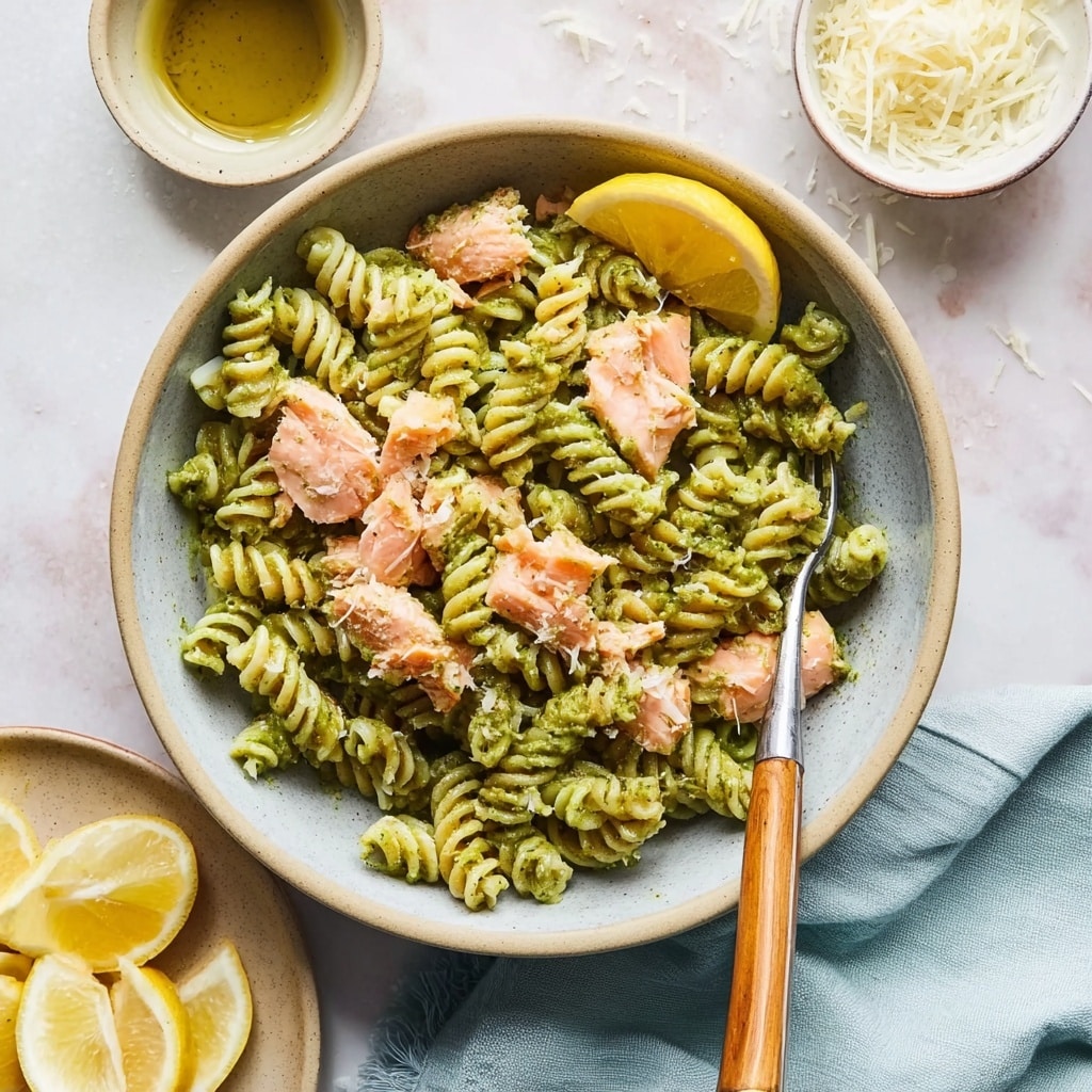 Salmon Pesto Pasta Recipe