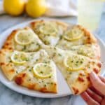 Lemon Pizza with Ricotta, Mozzarella, and Fresh Thyme Recipe