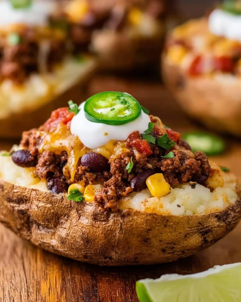 Taco Stuffed Potatoes Recipe