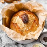Roasted Garlic No-Knead Bread with Basil Butter Recipe
