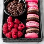 Dark Chocolate Raspberry Macarons Recipe