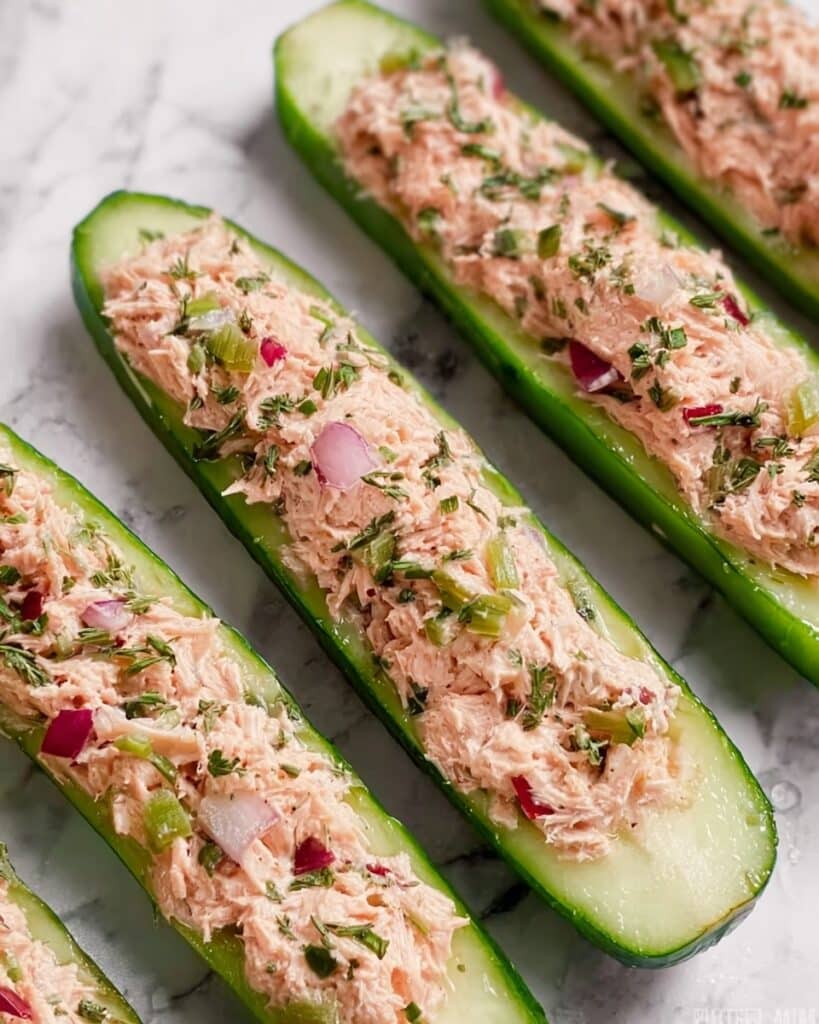 Tuna Cucumber Boats Recipe