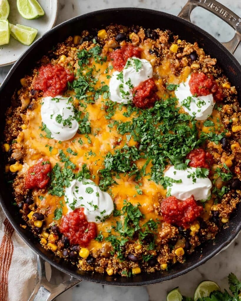 Ground Turkey Enchilada Quinoa Skillet Recipe
