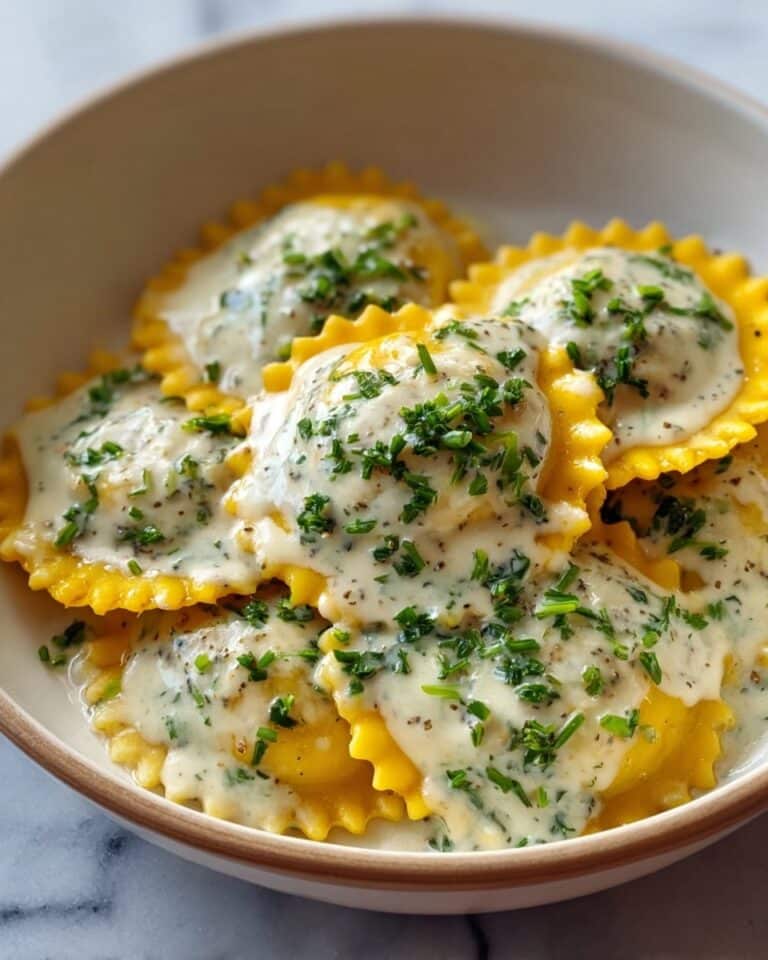 Easy Butternut Squash Ravioli with Maple Cream Sauce Recipe