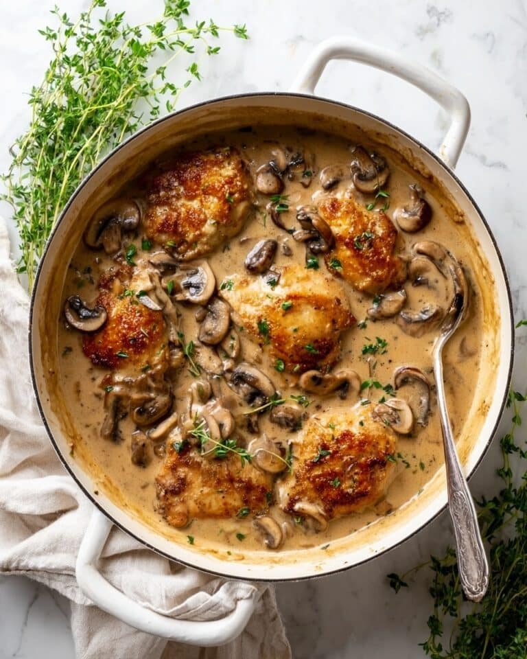 Creamy Mushroom Chicken Skillet Recipe