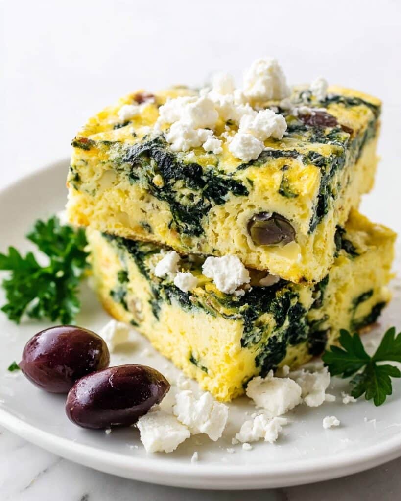 Spinach and Feta Greek Egg Bake Recipe