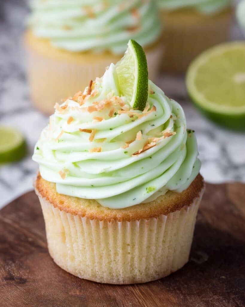 Coconut Cupcakes with Lime Buttercream Frosting Recipe