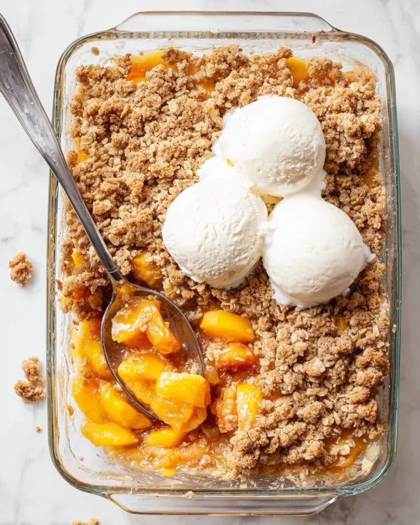 Peach Crisp with Canned Peaches Recipe