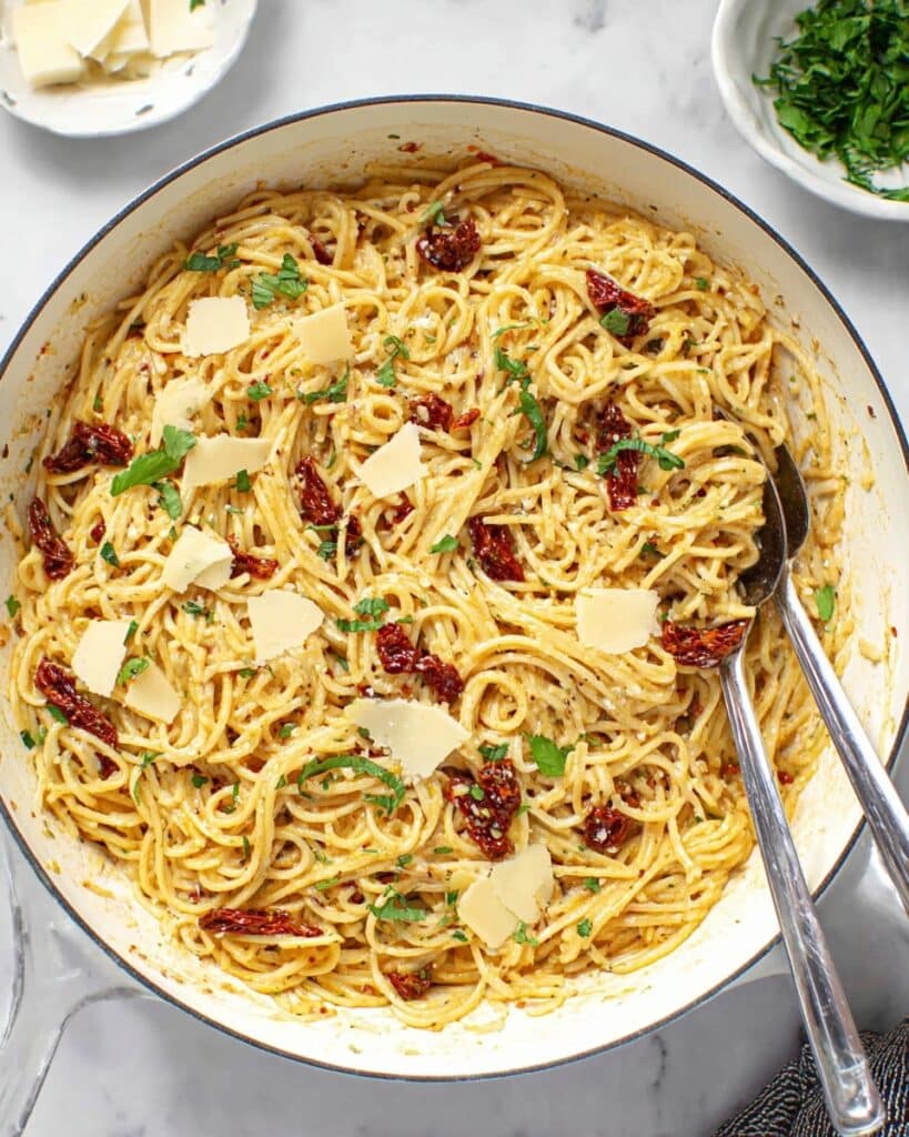 10-Minute Creamy Sun-Dried Tomato Pasta Recipe