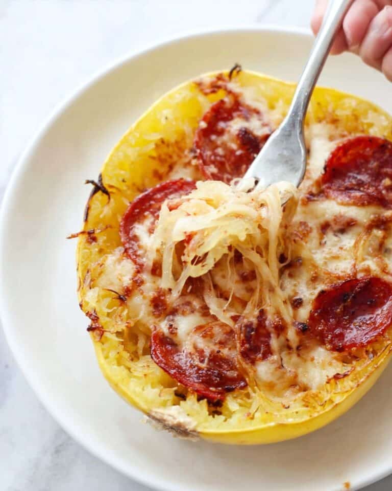 Spaghetti Squash Pizza Nests Recipe