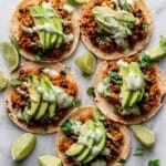 Black Bean Quinoa Tacos with Cilantro Lime Crema Recipe