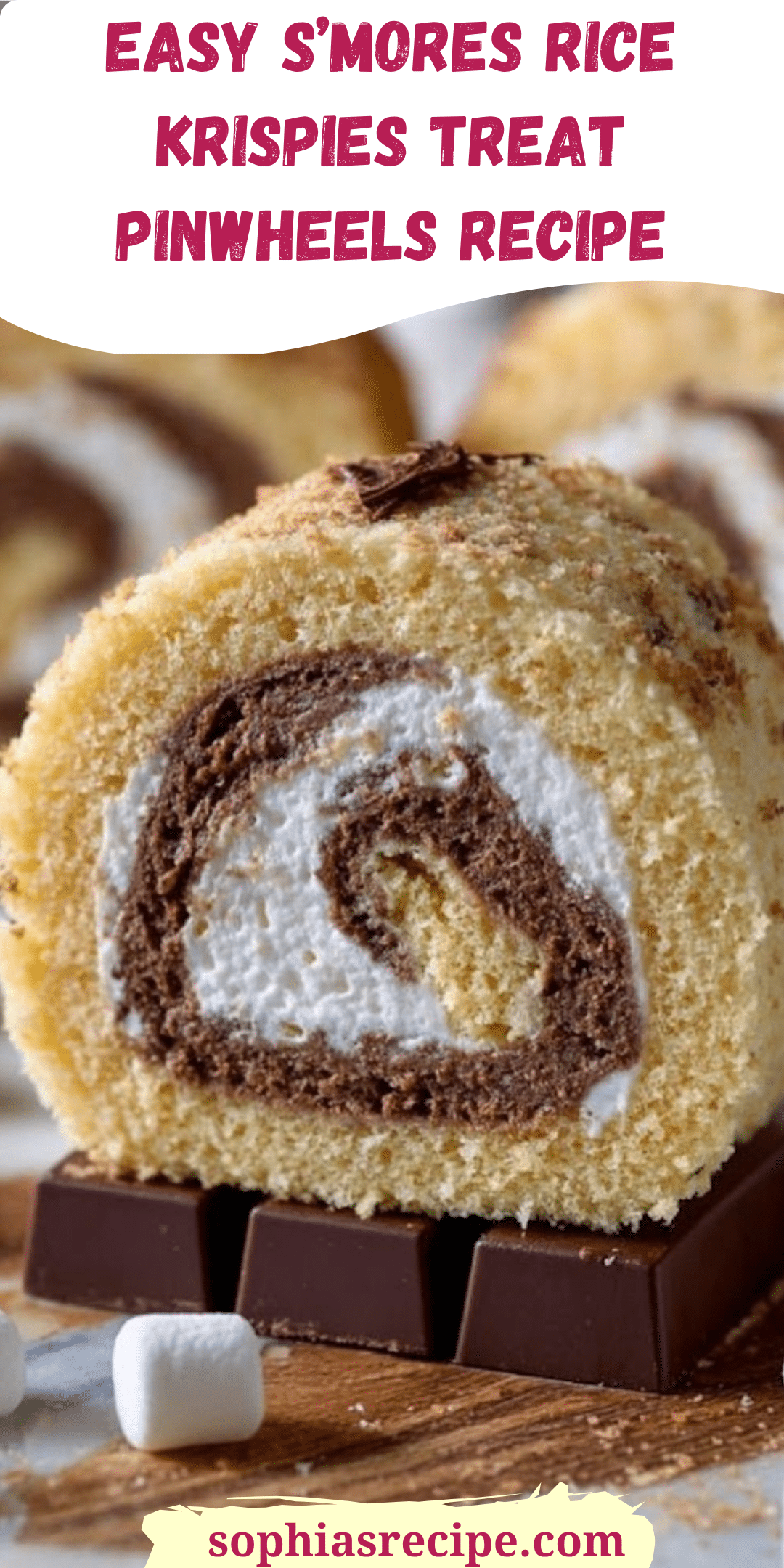 Pinwheel Rice Crispy S’mores Rice Krispies Treats Pinwheels – Fun No-Bake Dessert