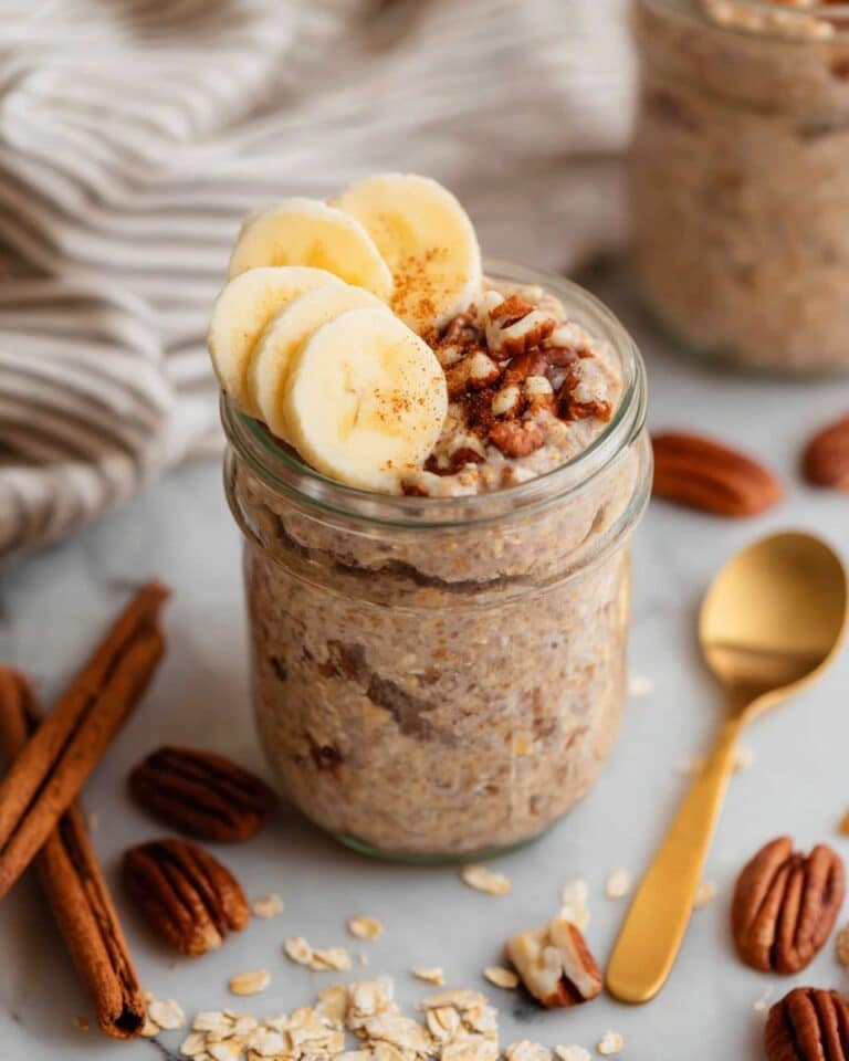 Banana Bread Overnight Oats Recipe