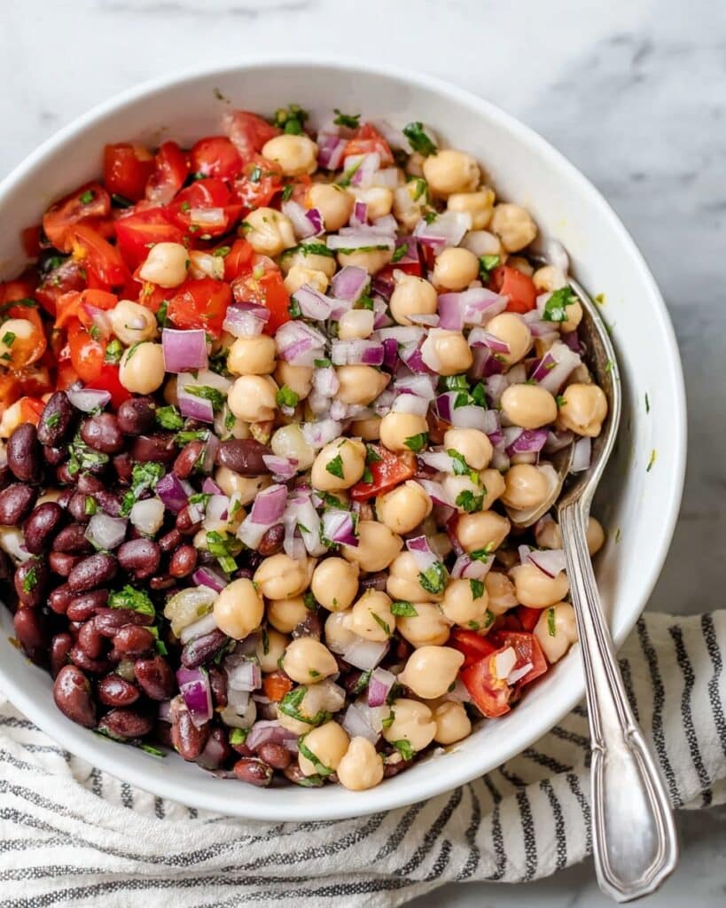 Lemon Basil Three Bean Salad Recipe