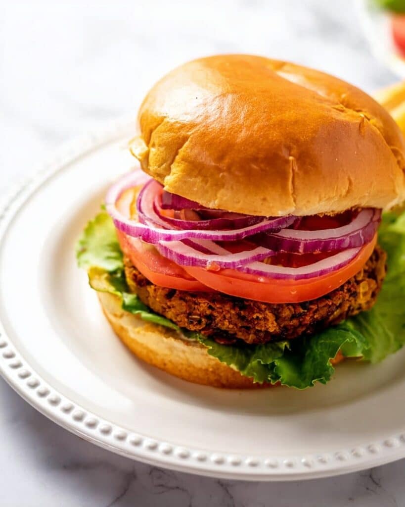 Simple Chickpea Cauliflower Burger – Vegan Recipe