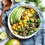 Quinoa Mango Black Bean Salad with Chipotle Lime Vinaigrette Recipe