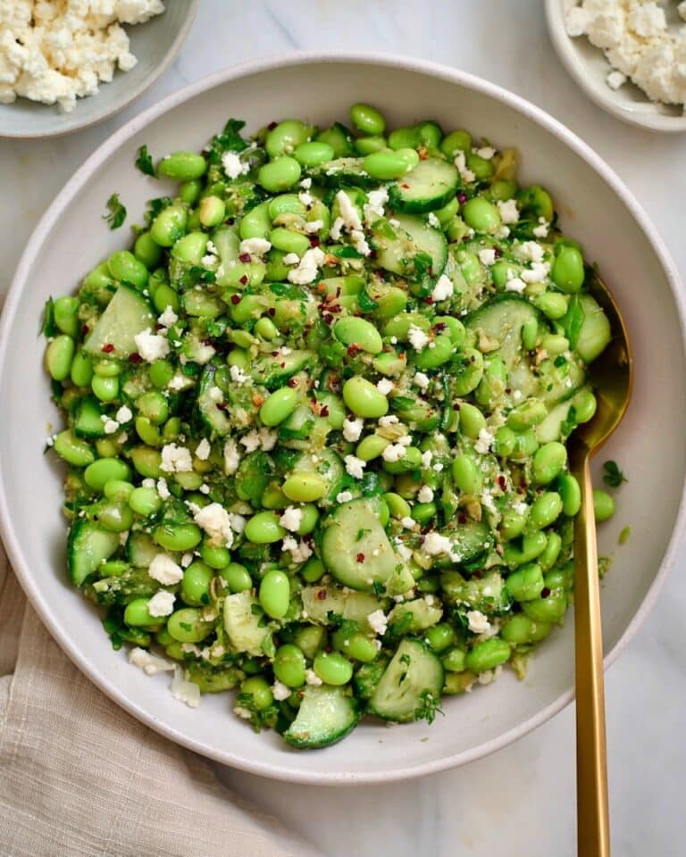 Edamame Salad with Cucumbers and Feta Recipe