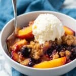 Crockpot Blueberry Peach Cobbler Recipe