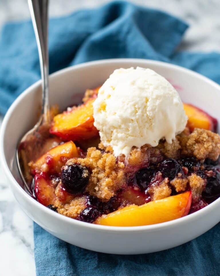 Crockpot Blueberry Peach Cobbler Recipe