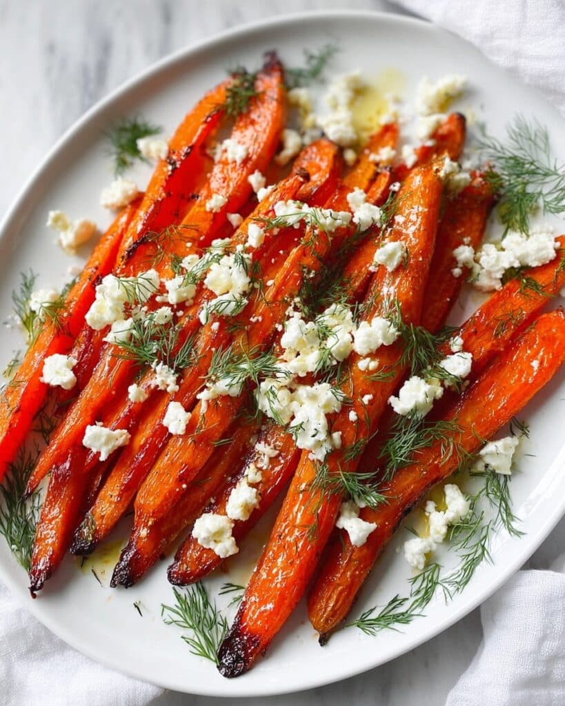 Roasted Carrots with Feta and Dill Recipe