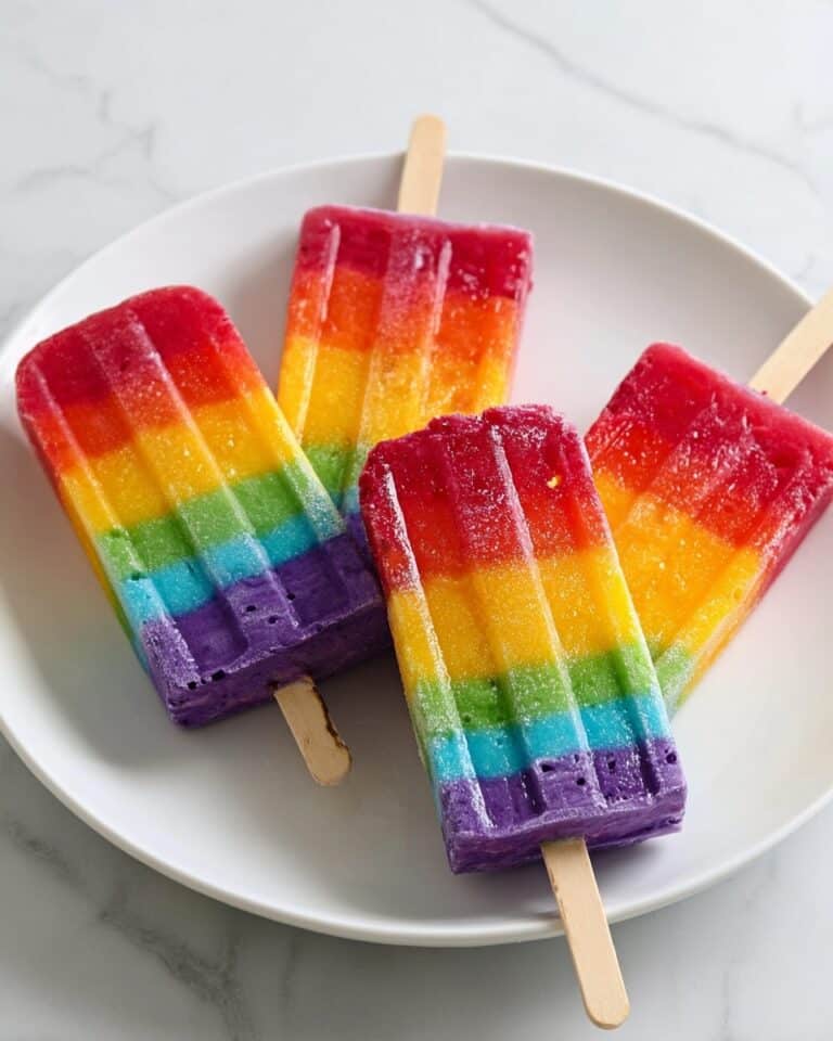 Easy Rainbow Cheesecake Popsicles Recipe