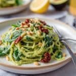 Avocado Pesto Zoodles with Sun-Dried Tomatoes Recipe
