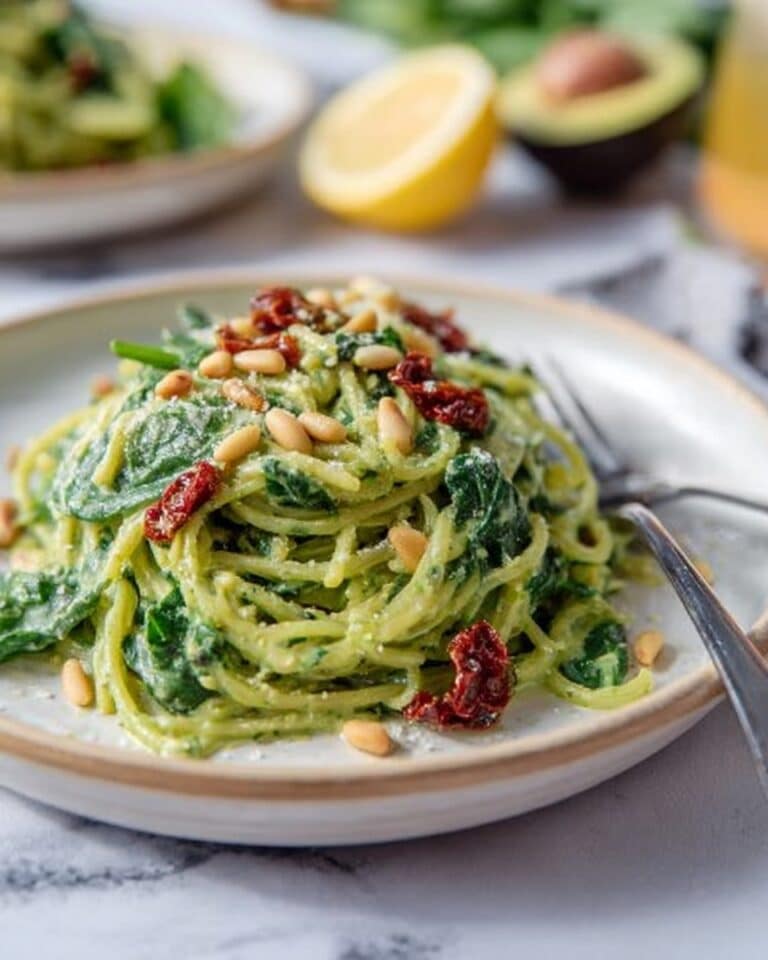 Avocado Pesto Zoodles with Sun-Dried Tomatoes Recipe