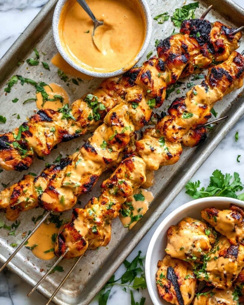 Bang Bang Chicken Skewers Recipe
