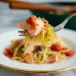 Healthy & Creamy Tuscan Salmon Pasta Recipe