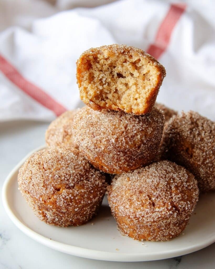 Gluten-Free Cinnamon Sugar Mini Baked Donuts (Made with Applesauce) Recipe