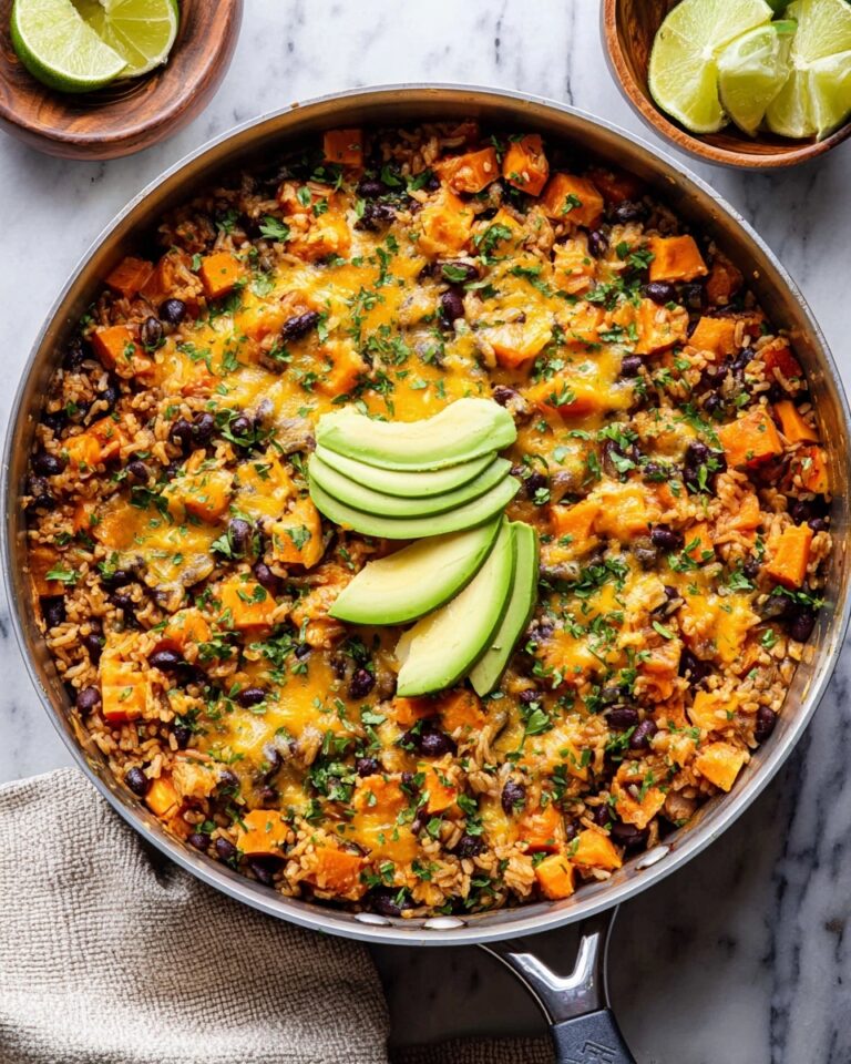Southwest Sweet Potato, Black Bean and Rice Skillet Recipe