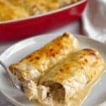 Easy Creamy White Chicken Enchiladas Recipe
