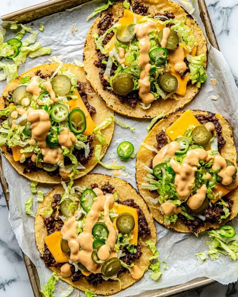 Smash Burger Tacos (Big Mac Tacos) Recipe