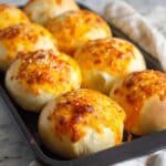 Cheddar Cheese Buns with Garlic and Sesame Topping Recipe