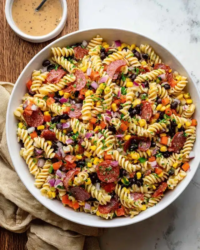 Cowboy Caviar Pasta Salad Recipe